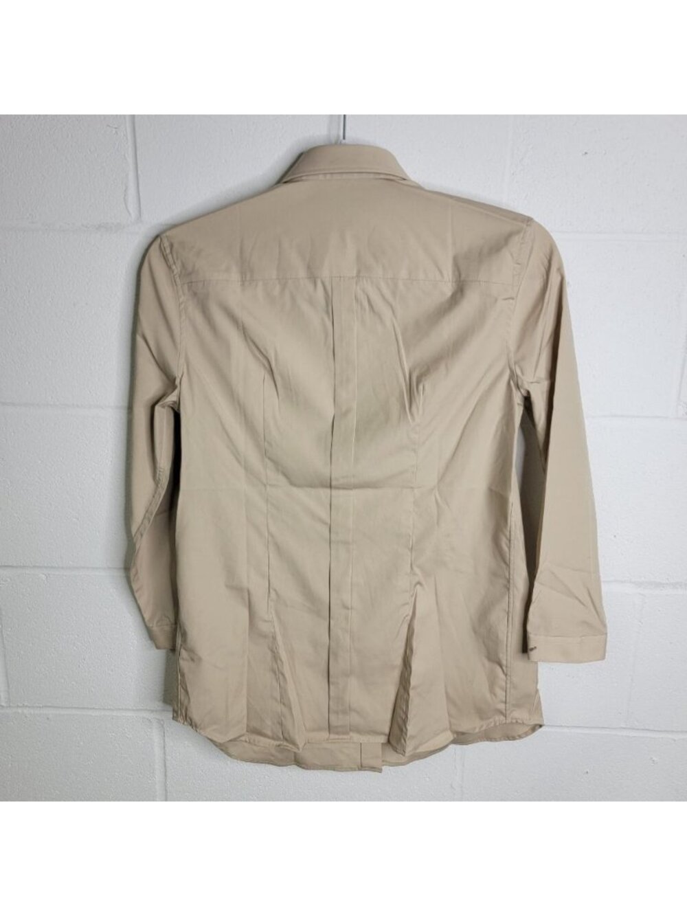 Burberry London Womens Button Front Shirt Blouse Stone Beige Size US 4 Designer - Picture 2 of 7